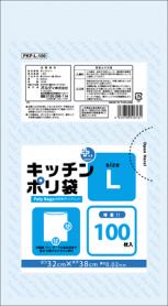 プラスプラスキッチンポリ袋LD-L 02 増量タイプ 透明 PKP-L-100