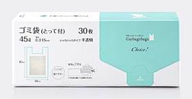 チョイス ゴミ袋とって付45L 0.015mm 半透明 30P