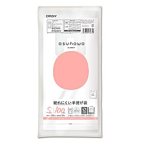 asunowa 破れにくい手提げ袋 ブロックタイプ S/30号 乳白 100P