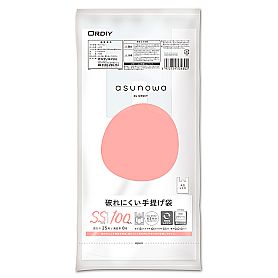 asunowa 破れにくい手提げ袋 ブロックタイプ SS/25号 乳白 100P