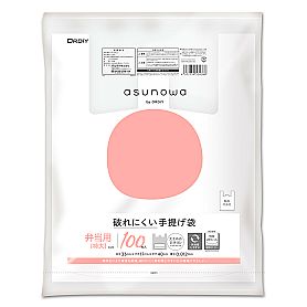 asunowa 破れにくい手提げ袋 ブロックタイプ 弁当用 特大 乳白 100P