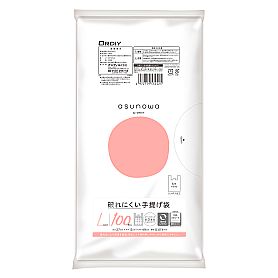 asunowa 破れにくい手提げ袋 コンパクト L/40号 乳白 100P