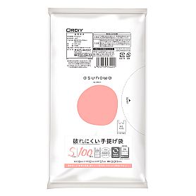 asunowa 破れにくい手提げ袋 コンパクト S/30号 乳白 100P